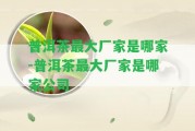 普洱茶最大廠家是哪家-普洱茶最大廠家是哪家公司