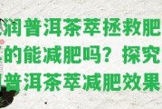 龍潤(rùn)普洱茶萃拯救肥宅真的能減肥嗎？探究龍潤(rùn)普洱茶萃減肥效果！