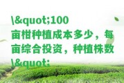 \"100畝柑種植成本多少，每畝綜合投資，種植株數(shù)\"