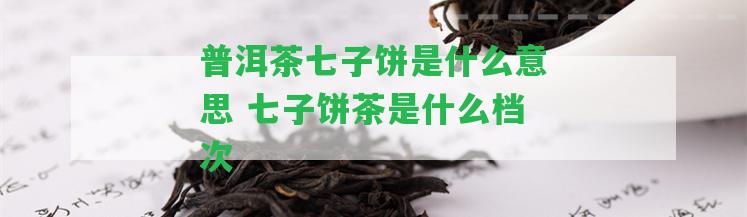 普洱茶七子餅是什么意思 七子餅茶是什么檔次