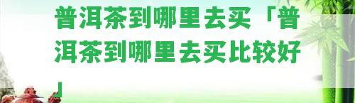 普洱茶到哪里去買「普洱茶到哪里去買比較好」