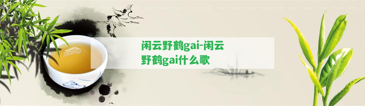 閑云野鶴gai-閑云野鶴gai什么歌