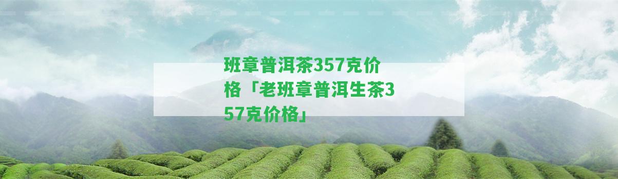 班章普洱茶357克價格「老班章普洱生茶357克價格」