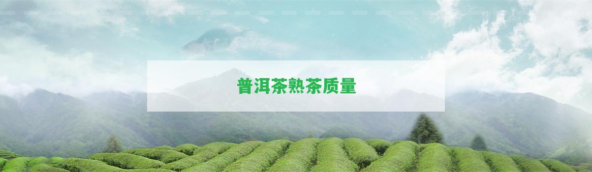 普洱茶熟茶品質(zhì)