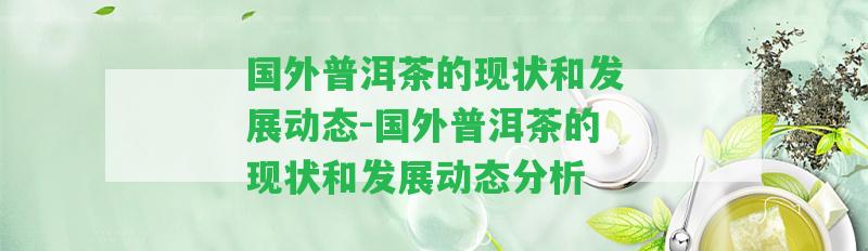 國(guó)外普洱茶的現(xiàn)狀和發(fā)展動(dòng)態(tài)-國(guó)外普洱茶的現(xiàn)狀和發(fā)展動(dòng)態(tài)分析