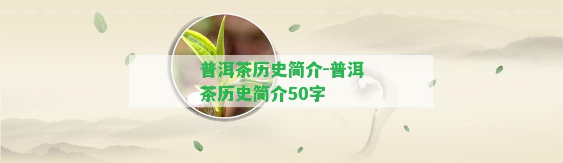 普洱茶歷史簡介-普洱茶歷史簡介50字