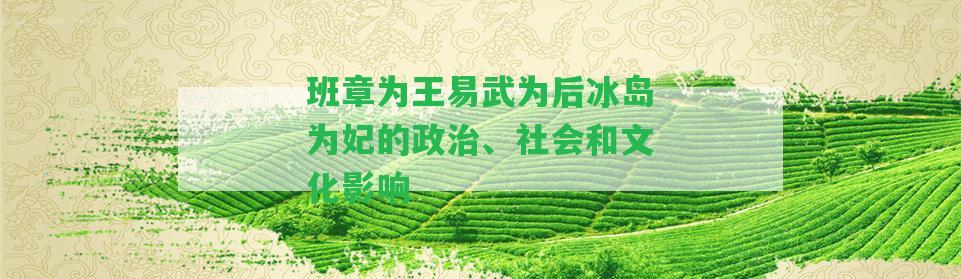 班章為王易武為后冰島為妃的政治、社會和文化作用