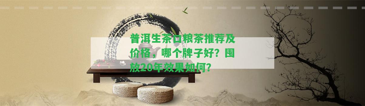 普洱生茶口糧茶推薦及價格，哪個牌子好？囤放20年效果怎樣？