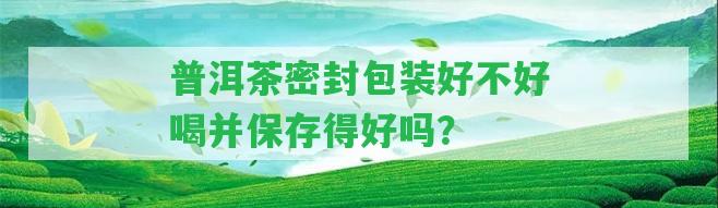 普洱茶密封包裝好不好喝并保存得好嗎？