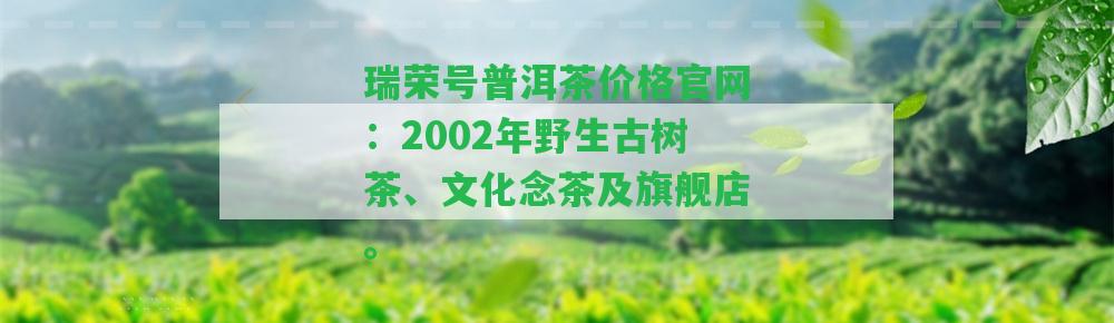 瑞榮號普洱茶價格官網(wǎng)：2002年野生古樹茶、文化念茶及旗艦店。