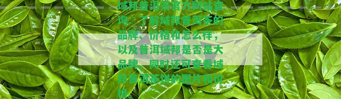 域邦普洱茶官方網(wǎng)站查詢：熟悉域邦普洱茶的品牌、價(jià)格和怎么樣，以及普洱域邦是不是是大品牌。同時(shí)還可查看域邦普洱茶餅的圖片和價(jià)格。