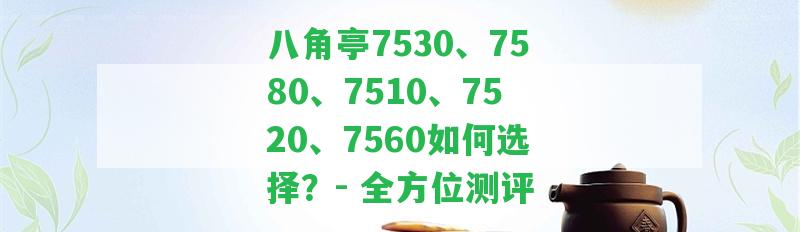 八角亭7530、7580、7510、7520、7560怎樣選擇？- 全方位測評