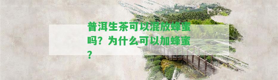 普洱生茶可以混放蜂蜜嗎？為什么可以加蜂蜜？