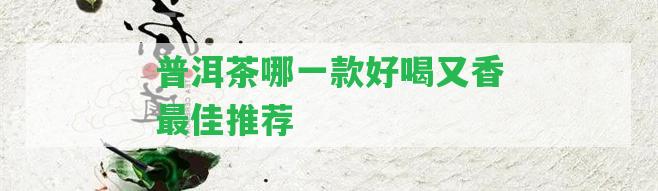 普洱茶哪一款好喝又香最佳推薦