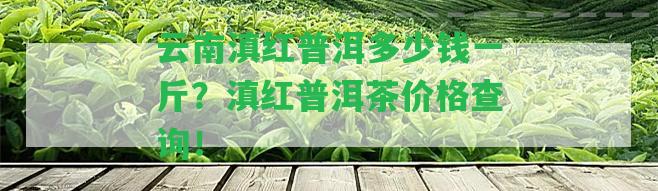 云南滇紅普洱多少錢一斤？滇紅普洱茶價(jià)格查詢！