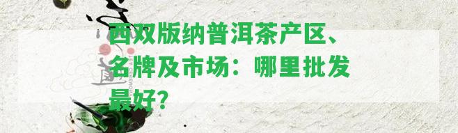 西雙版納普洱茶產(chǎn)區(qū)、名牌及市場：哪里批發(fā)最好？