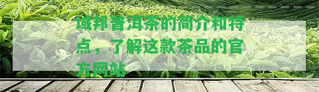 域邦普洱茶的簡(jiǎn)介和特點(diǎn)，熟悉這款茶品的官方網(wǎng)站