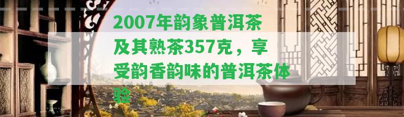 2007年韻象普洱茶及其熟茶357克，享受韻香韻味的普洱茶體驗(yàn)