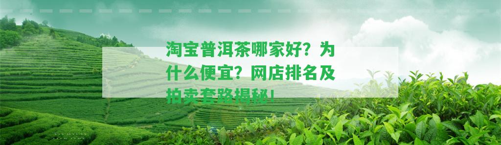 淘寶普洱茶哪家好？為什么便宜？網(wǎng)店排名及拍賣套路揭秘！