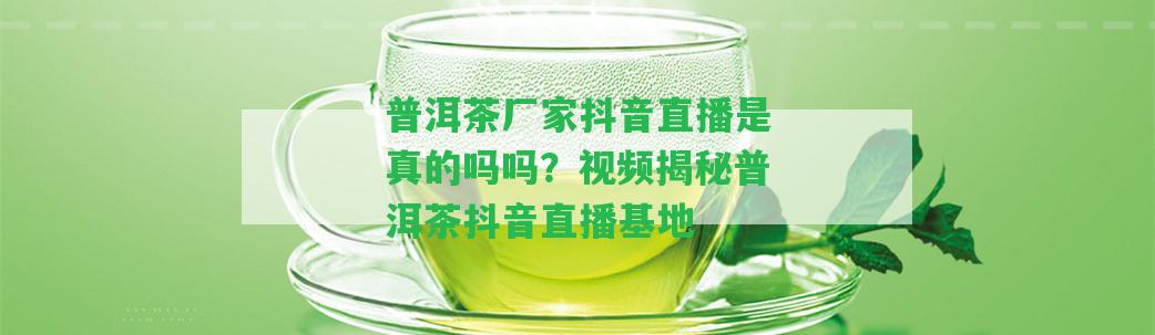 普洱茶廠家抖音直播是真的嗎嗎？視頻揭秘普洱茶抖音直播基地