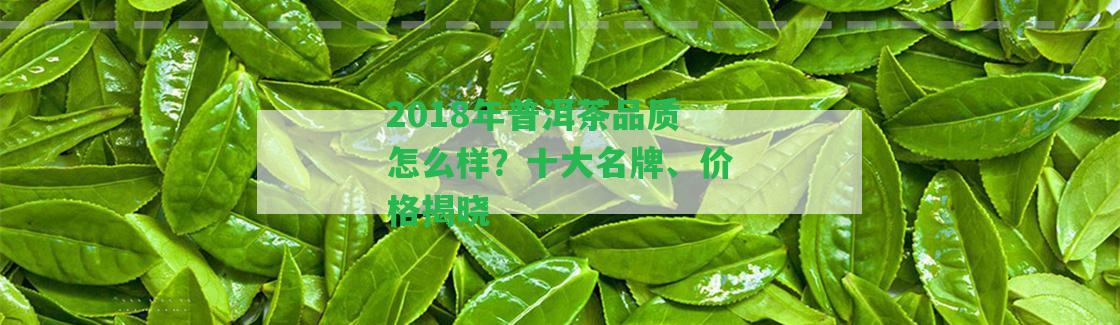 2018年普洱茶品質(zhì)怎么樣？十大名牌、價格揭曉