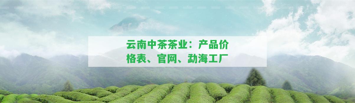 云南中茶茶業(yè)：產(chǎn)品價(jià)格表、官網(wǎng)、勐海工廠