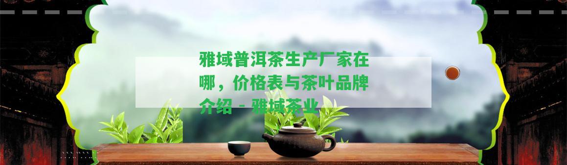 雅域普洱茶生產(chǎn)廠家在哪，價格表與茶葉品牌介紹 - 雅域茶業(yè)