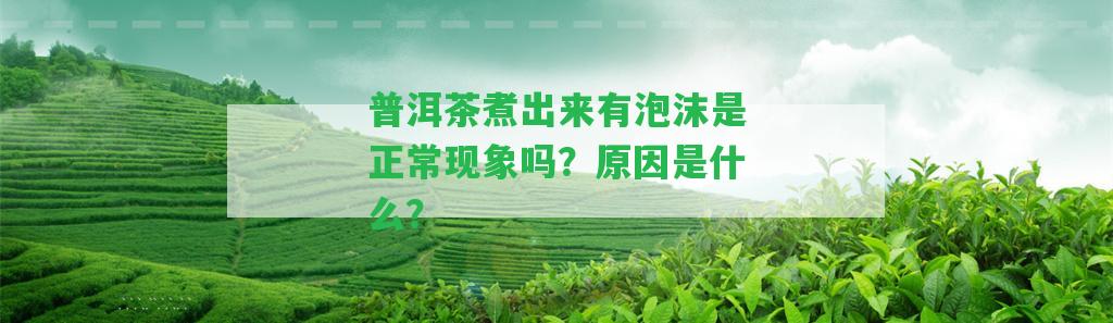 普洱茶煮出來有泡沫是正常現(xiàn)象嗎？起因是什么？