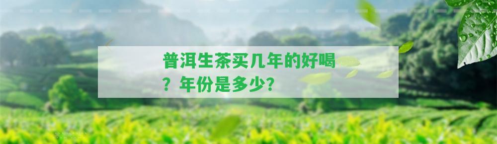 普洱生茶買(mǎi)幾年的好喝？年份是多少？