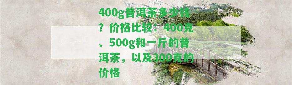 400g普洱茶多少錢？價格比較：400克、500g和一斤的普洱茶，以及300克的價格