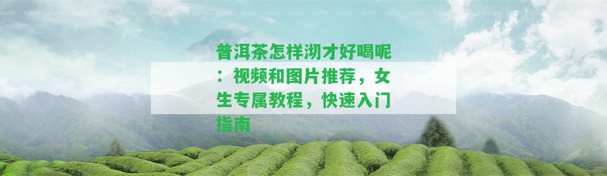 普洱茶怎樣沏才好喝呢：視頻和圖片推薦，女生專屬教程，快速入門指南