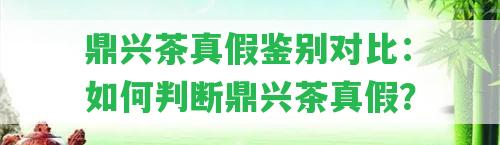 鼎興茶真假鑒別對(duì)比：怎樣判斷鼎興茶真假？