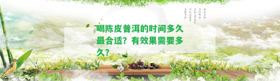 喝陳皮普洱的時(shí)間多久最合適？有效果需要多久？