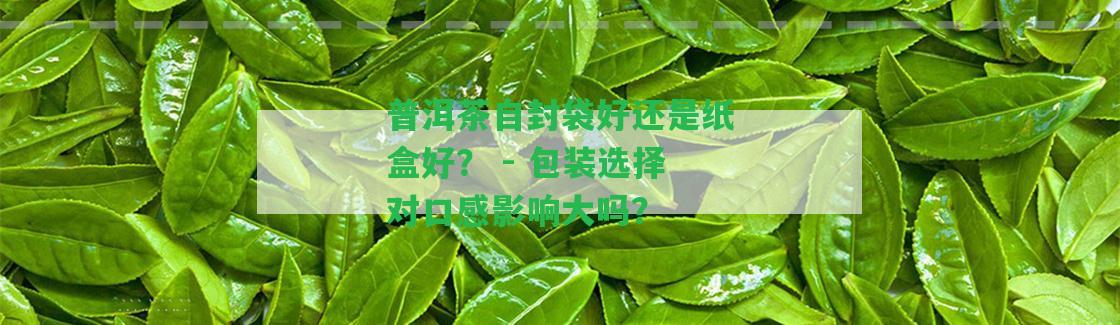 普洱茶自封袋好還是紙盒好？ - 包裝選擇對(duì)口感作用大嗎？