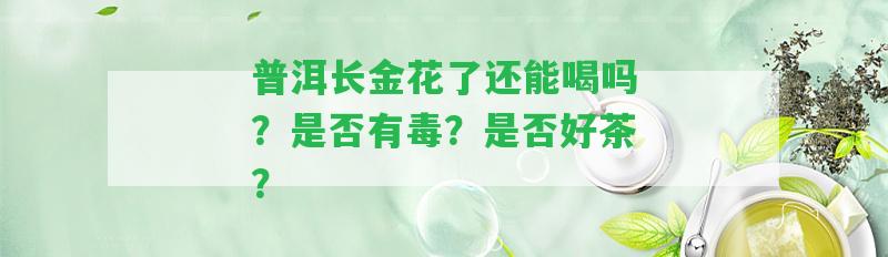 普洱長金花了還能喝嗎？是不是有毒？是不是好茶？