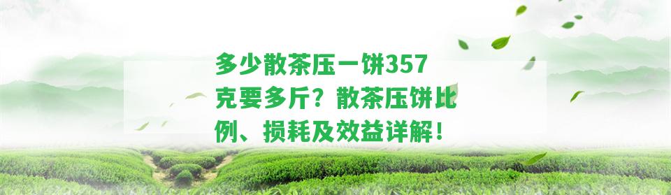 多少散茶壓一餅357克要多斤？散茶壓餅比例、損耗及效益詳解！