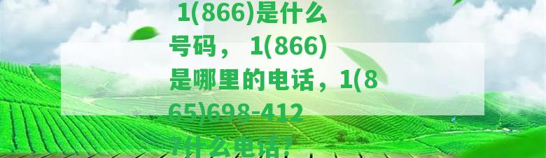  1(866)是什么號(hào)碼， 1(866)是哪里的電話，1(865)698-4127什么電話？