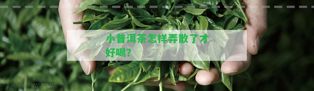 小普洱茶怎樣弄散了才好喝？