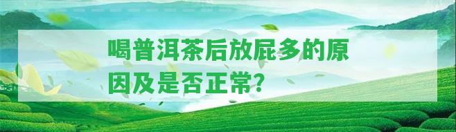 喝普洱茶后放屁多的起因及是不是正常？