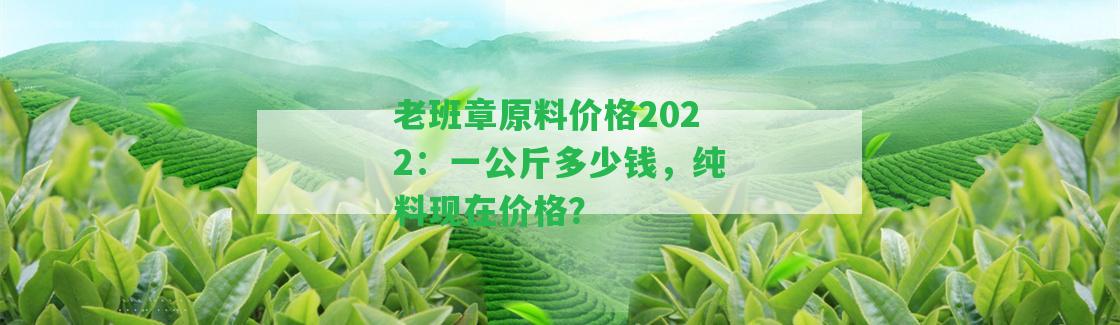 老班章原料價格2022：一公斤多少錢，純料現(xiàn)在價格？