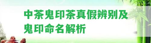 中茶鬼印茶真假辨別及鬼印命名解析