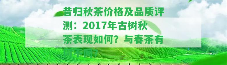 昔歸秋茶價格及品質(zhì)評測：2017年古樹秋茶表現(xiàn)怎樣？與春茶有何不同？