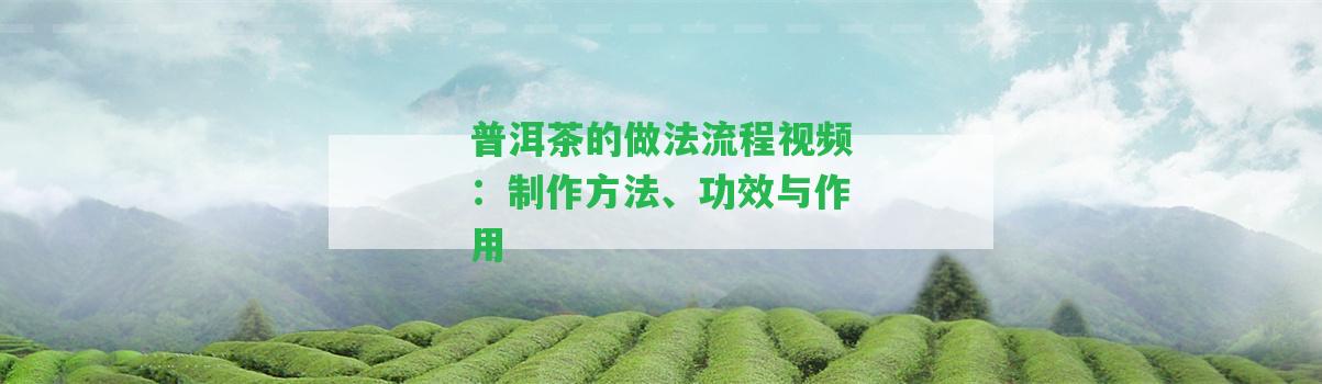 普洱茶的做法流程視頻：制作方法、功效與作用