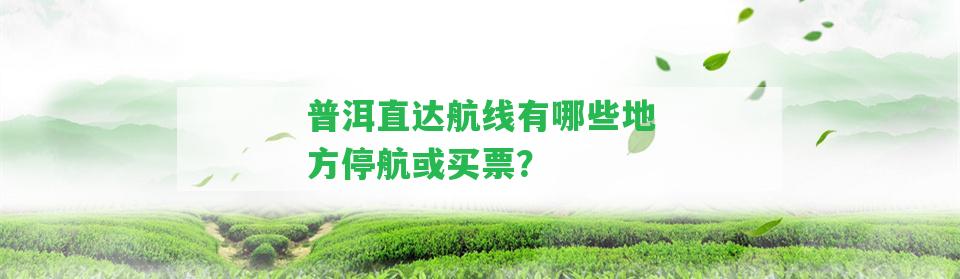 普洱直達航線有哪些地方停航或買票？