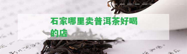 石家哪里賣普洱茶好喝的店